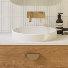 Corrida 430mm Gloss White Round Semi-inset Basin