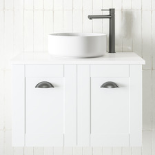 Victoria 750mm White Wall Hung Single Vanity Unit