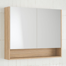 Sanremo 900mm Mirrored Shaving Cabinet with Open Shelf