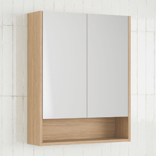 Sanremo 600mm Mirrored Shaving Cabinet with Open Shelf