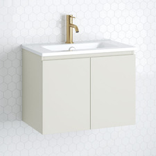 Florida Ensuite 600mm Wall Hung Vanity with Ceramic Countertop