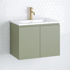 Florida Ensuite 600mm Wall Hung Vanity with Ceramic Countertop