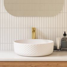Allure Dimple 360mm Round Ceramic Above Counter Basin