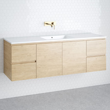 Nevada 1500mm Wall Hung Vanity with Ceramic Countertop
