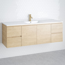 Nevada 1500mm Wall Hung Vanity with Ceramic Countertop