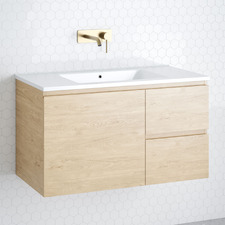 Nevada 900mm Wall Hung Vanity with Ceramic Countertop