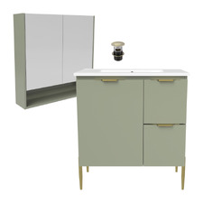 Nevada 750mm Freestanding Vanity Package with Shaving Cabinet