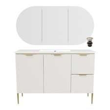 Nevada 1200mm Freestanding Vanity Package with Shaving Cabinet
