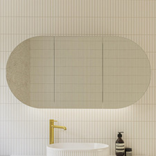 Ballad 1200mm  Oval Mirrored Shaving Cabinet