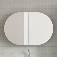 Ballad 900mm Oval Mirrored Shaving Cabinet