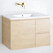 Nevada 750mm Wall Hung Vanity with Ceramic Countertop