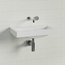 Monaco Grand Ensuite Accessible 600mm Gloss White Wall Hung Basin