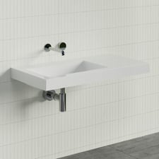 Accessible Essential 900mm Gloss White Composite Wall Hung Basin