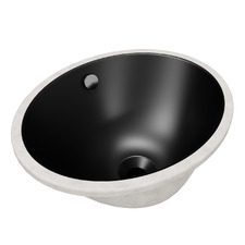 420mm Oval Ceramic Undermount Basin with Overflow
