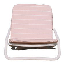 Pink & White Stripe Deluxe Foldable Beach Chair