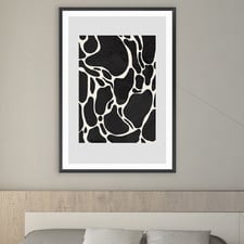 Grey Giraffe Printed Wall Art