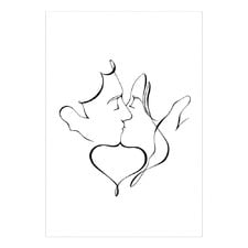The Kiss Printed Wall Art
