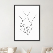 Holding Hands Printed Wall Art