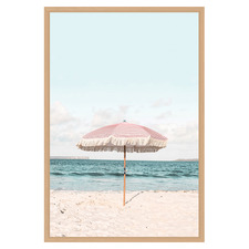Pink Umbrella Printed Wall Art