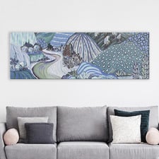 Blue Wonderland Canvas Wall Art