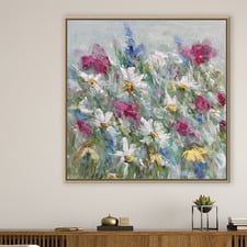 Daisies in Colour Canvas Wall Art