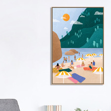 Coastal Holiday Canvas Wall Art
