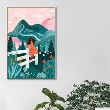 Mountain Holiday Canvas Wall Art