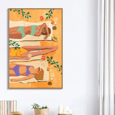 Summer Girls Canvas Wall Art