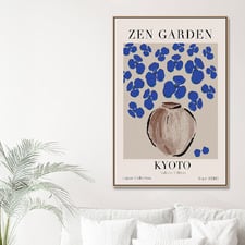 Cerulean Blossoms Canvas Wall Art