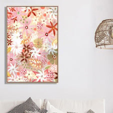 Pink Enchanted Garden I Canvas Wall Art