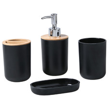 4 Piece Bamboo Bathroom Vanity Set