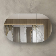 Bondi 1800mm Oval Mirrored Shaving Cabinet