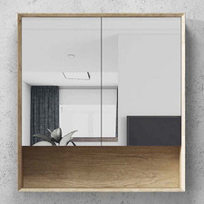 Byron Oak 2 Door Shaving Cabinet