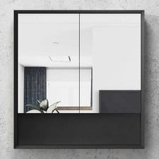 Marlo Matte Black 2 Door Shaving Cabinet