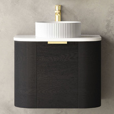 Bondi 600mm Wall Hung Single Vanity with Pure White Countertop