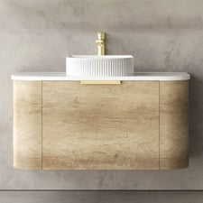 Bondi Wall Hung Single Vanity with Pure White Countertop
