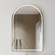 Archie 600mm Arch LED Mirrored Shaving Cabinet