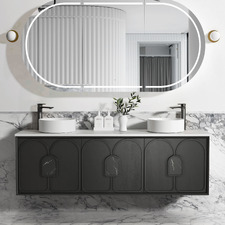 Laguna 1800mm Wall Hung Double Vanity with Solid Surface Countertop