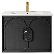 Laguna MKII 750mm Wall Hung Single Vanity with Ceramic Countertop
