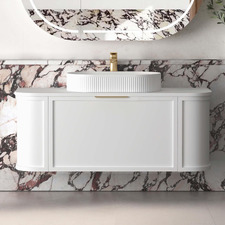 Hampshire 1200mm Wall Hung Single Vanity with Solid Surface Countertop