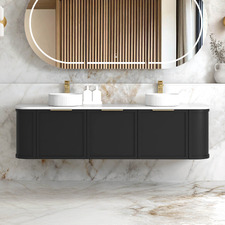 Hampshire 1800mm Wall Hung Double Vanity with Solid Surface Countertop