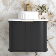Hampshire 600mm Wall Hung Single Vanity with Solid Surface Countertop