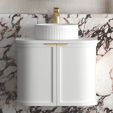 Hampshire 600mm Wall Hung Single Vanity with Solid Surface Countertop