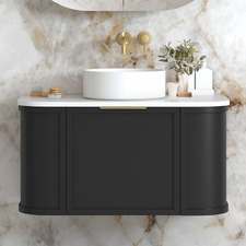 Hampshire 900mm Wall Hung Single Vanity with Solid Surface Countertop