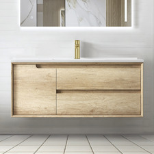 Byron 1200mm Wall Hung Single Vanity with Ceramic Countertop