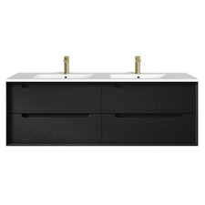 Byron 1500mm Wall Hung Double Vanity with Ceramic Countertop
