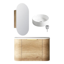 Bondi 750mm Wall Hung Vanity Package With Shaving Cabinet