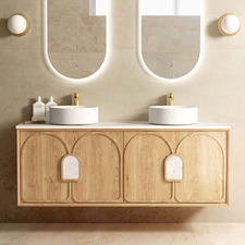 Laguna MKII 1500mm Wall Hung Double Vanity with Solid Surface Countertop
