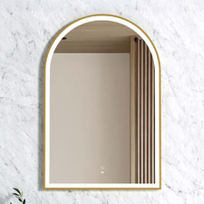 Archie 900 x 600mm Arched LED Bathroom Mirror