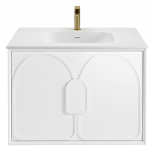 Laguna MKII 900mm Wall Hung Single Vanity with Ceramic Countertop